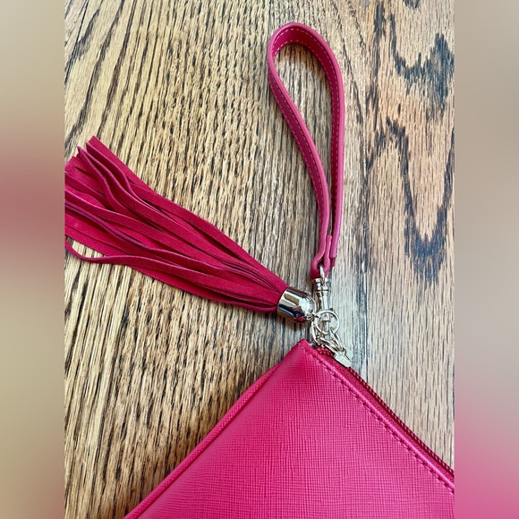 Chico's Red Clutch, Suede Tassel, NWOT - Picture 8 of 10